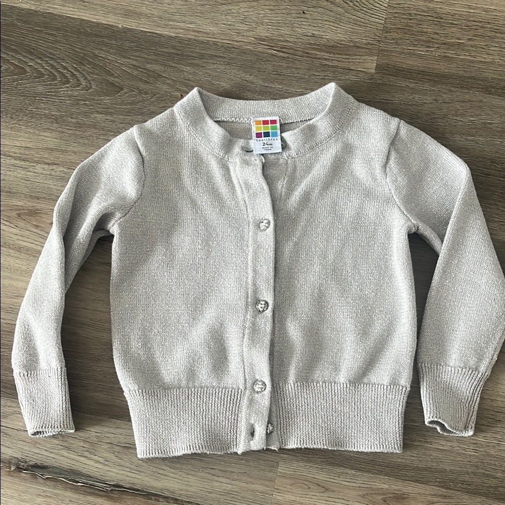 Silver Button-Up Cardigan